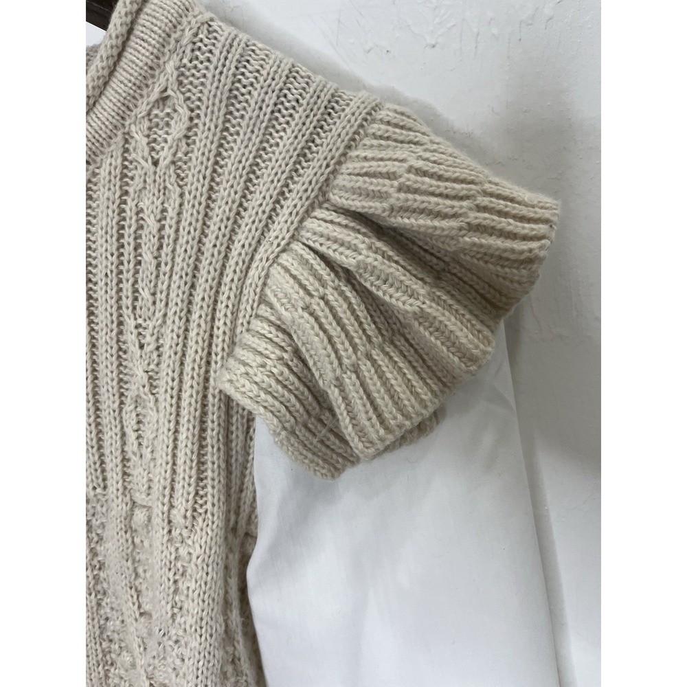 Alice blue women's crochet sweater size‎ Small ruffle - Picture 5 of 11